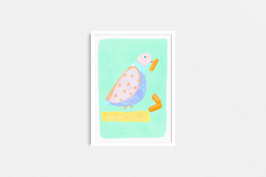 Pigeon Art Print in A4 or A3 (Unframed)