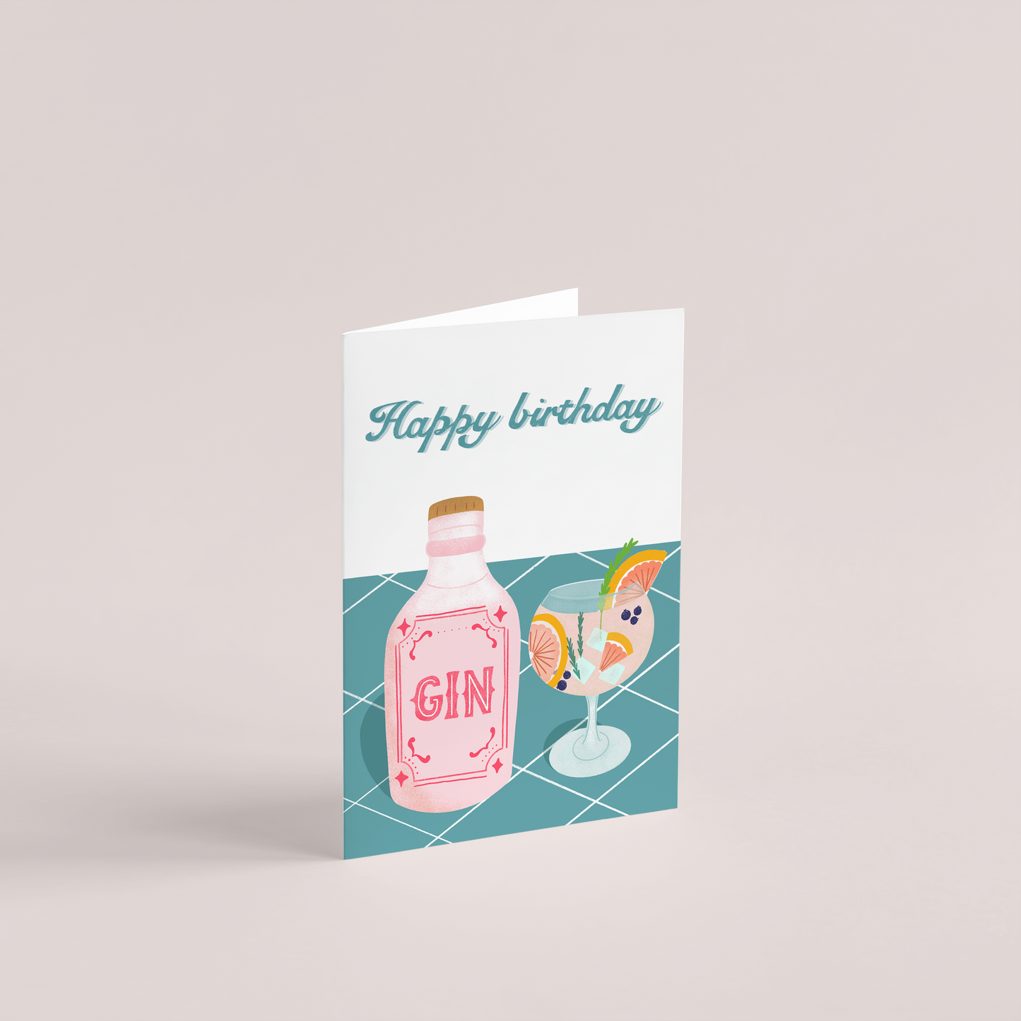 Happy Birthday Gin & Tonic Greeting Card